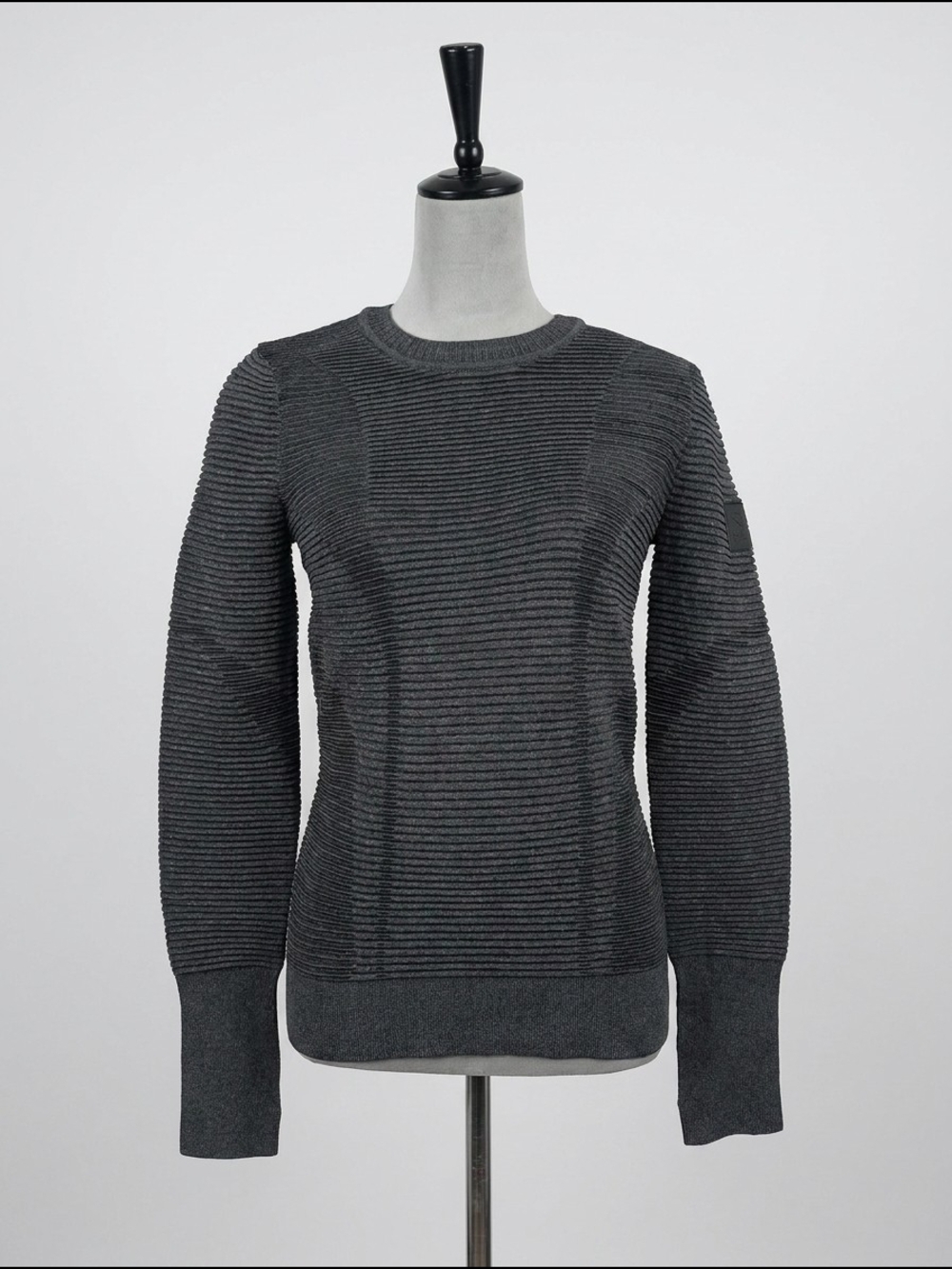 Under Armour Women's Dark Gray Ribbed Crewneck Sweater
